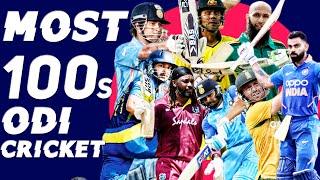 Top 10 Players with Most Centuries in ODI Cricket History