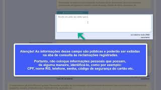 Tutorial para iniciar uma reclamação no site Consumidor.gov.br