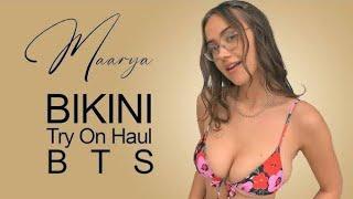 Try-on Haul 4K See through Transparent Skirt REAL Sheer Lingerie 2025  Maarya Bikini Try on haul BTS