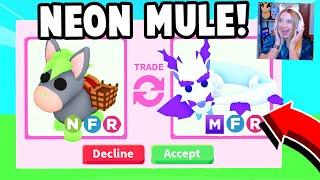 Trading *FIRST* NEON MULE in ADOPT ME!