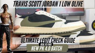 ULTIMATE LEGIT CHECKING GUIDE | TRAVIS SCOTT JORDAN 1 LOW OLIVE | PK 4.0 | MAJOR REAL VS FAKE UPDATE