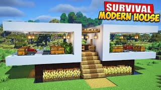 Minecraft | How to Build an Easy Modern House | Tutorial
