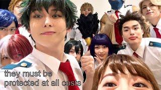 the My Hero Academia stage play cast being chaotic and cute behind the scenes