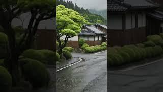비내리는 일본 교외의 고요한 꽃길#rainsounds #수면 #relaxingmusic