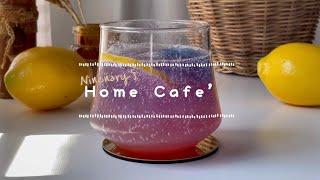 [EN] Home Cafe' #5 l โฮมคาเฟ่ Pink Galaxy, Vanilla Latte Shakerato, Banana Caramel Milk etc.