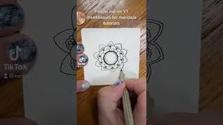 Mini mandala! Follow me on YouTube @KelliBlouin for tutorials! #drawing #zentangle