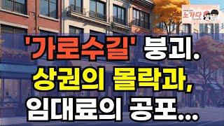 가로수길 붕괴 : 상권의 몰락과 임대료 공포! 휘청하는 '신사동' 강남도 텅텅 비었네. 세로수길, 나로수길, 다로수길 들어보셨어요? 부동산 아파트 상가 이야기 노가다 노비