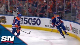 Oilers' Evan Bouchard Unleashes Wicked Wrister To Beat Kings' Joonas Korpisalo