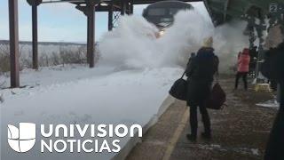 La velocidad de un tren produjo una avalancha de nieve en el estado de Nueva York