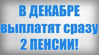 В ДЕКАБРЕ выплатят сразу 2 ПЕНСИИ!