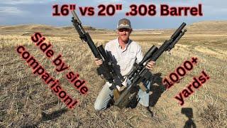 .308 barrel length compare- 16" vs 20"