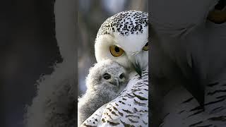 Mother's warm embrace #snowyowl  #owllove  #wildlife  #motherandbaby  #wildlifevideography