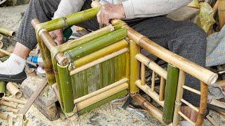 Process of Making Bamboo Chair. Taiwan Handmade Bamboo Chair Master