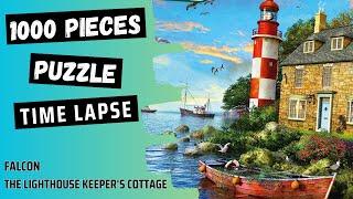 The Lighthouse Keeper's Cottage 1000 Pieces | Falcon Puzzle | Time Lapse