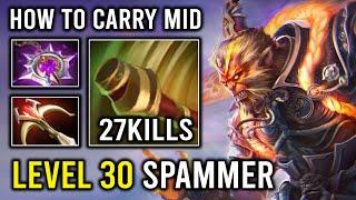 How to Solo Mid MK Like a Level 30 Spammer Against QOP with Master Tree Jump Crit DPS Dota 2