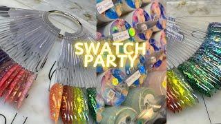 Swatch Party | Custom Glitter Acrylic Mixes@IamBiscuit | NailsByKrystal 