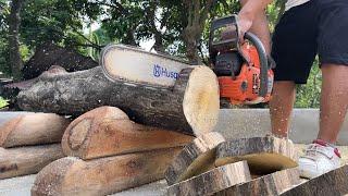 Turn The Dried Wood Stump Into A Very Unique And Beautiful Table // Woodworking Ideas