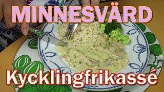 Kycklingfrikassé - en lite finare stuvning, som blev jättegod - minnesvärd som vi brukar säga