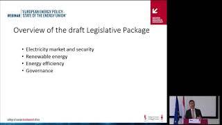 WEBINAR – ‘European energy policy – State of the Energy Union’ by Prof  Buschle