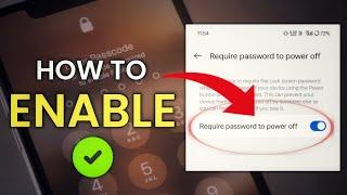 Required Power Off Password Kaise Set Kare || How To Enable Required Power Off Password 2024