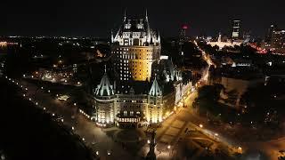 Quebec City by DJI DRONE AT NIGHT Canada 2024