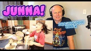 Drum Teacher Reacts: JUNNA | Through The Fire And Flames / DragonForce - Drum Cover