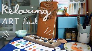 Cozy and Relaxing art haul  Traveler's notebook, Ericius handmade watercolours etc.