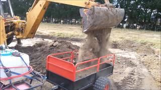 Trailer #02 Loading top soil into the ATV / quad bike trailer