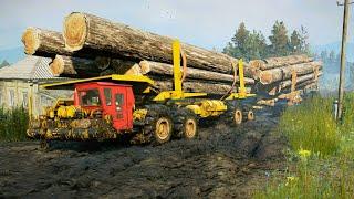 SnowRunner - Custom Log Truck 8x8 - Long Trailer Offroad Transport Logging