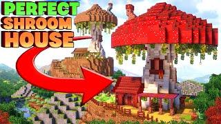 How to Build A PERFECT Minecraft Mushroom House!