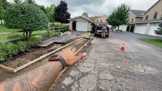 Pouring a Concrete Drainage Swale