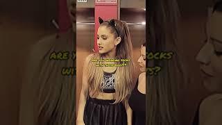 Ariana Grande was poked by a reporter feet smell, socks boots