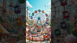 Tiny Workers Build a Miniature Amusement Park Full of Fun!
