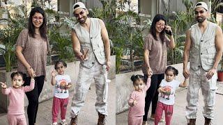 Gurmeet Choudhary & Debina Bonnerjee With Kids Spotted Today At Kitchen Garden In Juhu