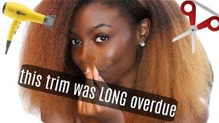 DIY BLOW DRY AND TRIM AT HOME | LET THEM ENDS GO SIS