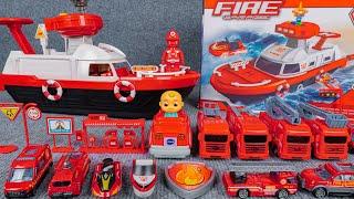 [LIVE]Satisfying with Unboxing Fire Truck Series Toy, Fire Rescue Boat | ASMR Unboxing Toy