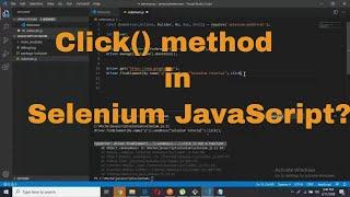 how to click an element in selenium webdriver using javascript || click() method Selenium Javascript