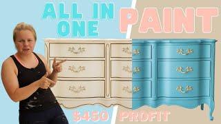 Furniture Makeover with All-In-One Silk Mineral Paint | French Provincial Flip