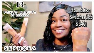 Fenty Foundation Swatches | Shades 385 & 340 | Sephora Birthday Gift + Fragrance Review