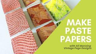 How To Make Paste Papers