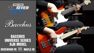 Bacchus Universe Series BJB Model Rosewood FB VS Maple FB Bass Review (No Talking)