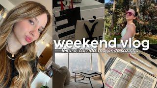 WEEKND VLOG | rotina no final de semana, leitura, corrida, morando sozinha...