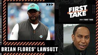 Stephen A. reacts to Brian Flores' lawsuit against the NFL | First Take