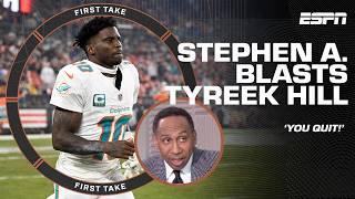 'YOU DID IT TO YOURSELF' ️ Stephen A. BLASTS Tyreek Hill for end-of-season comments | First Take