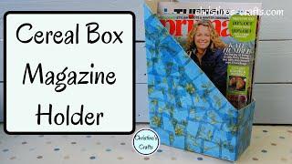 DIY MAGAZINE HOLDER FROM OLD CEREAL BOX - Upcycling Project for Home Office or Living Space