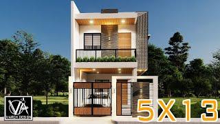 5X13 TWO STOREY MODERN HOUSE DESIGN 3 BEDROOM (70 SQM)