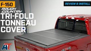 2021-2025 F-150 Rough Country Hard Low Profile Tri-Fold Tonneau Cover Review & Install