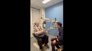 Patient Interview a Few Days After the Suprachoroidal Viscopexy Procedure