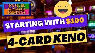 4 Card Keno Playing Strategy at the casino with a 3 spot pattern - 4 card keno 3 spot | video Keno