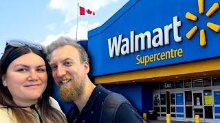  British Couple’s $150 Grocery Challenge at Walmart Canada! | Food Shopping in Calgary, Alberta 